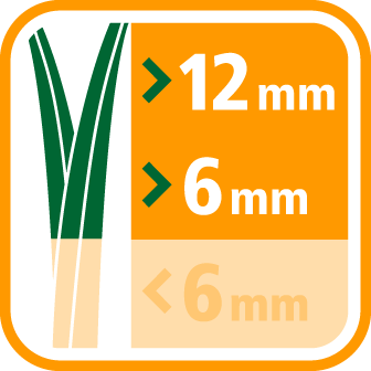 Ideálne pre trávniky kosené na 6 a viac mm.