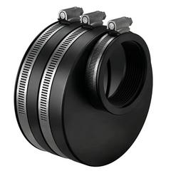 Rubber connection 2" to DN110 eccentric